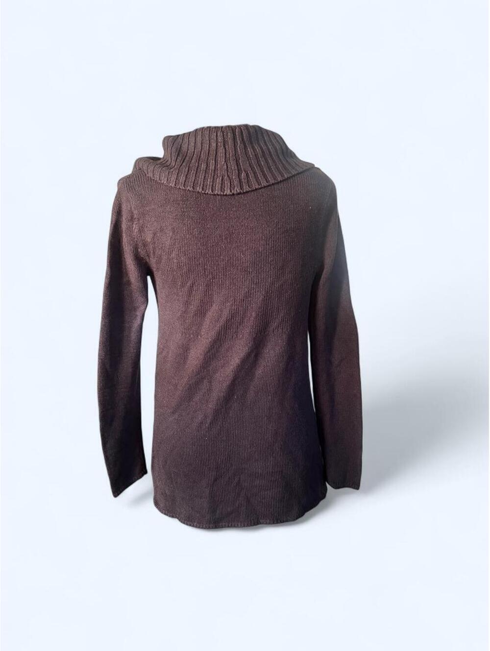Vintage Y2K New York & Company Chocolate Babydoll Cardigan Size Small 🤎 - Picture 4 of 6